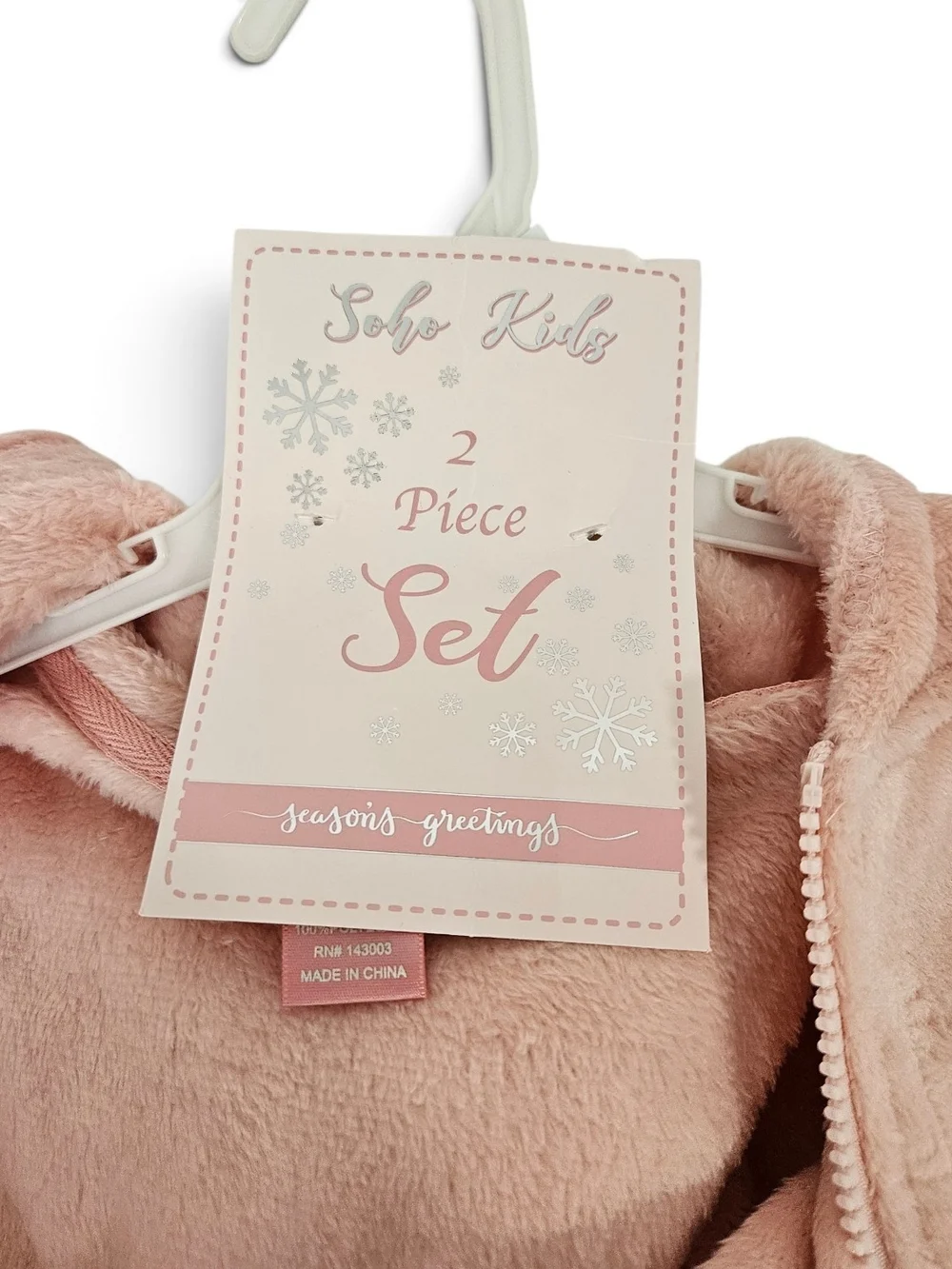 Soho Kids Girls 5 Pink Plush Fleece 2 Piece Set NWT | Cozy Winter Outfit